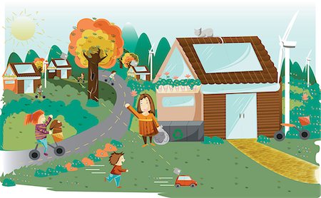 solar energy kids - Ecological society Stock Photo - Premium Royalty-Free, Code: 630-06724012