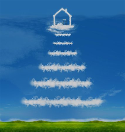 economy illustration - Dream house Stock Photo - Premium Royalty-Free, Code: 630-06724013