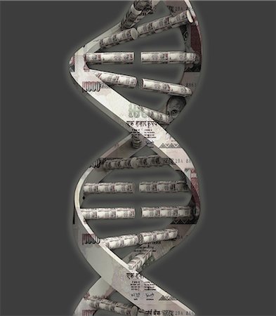 symbol on banknote - Money DNA strand Photographie de stock - Premium Libres de Droits, Code: 630-06724022