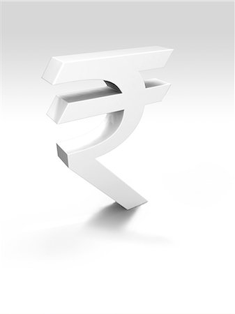 Indian currency symbol Foto de stock - Sin royalties Premium, Código: 630-06724074
