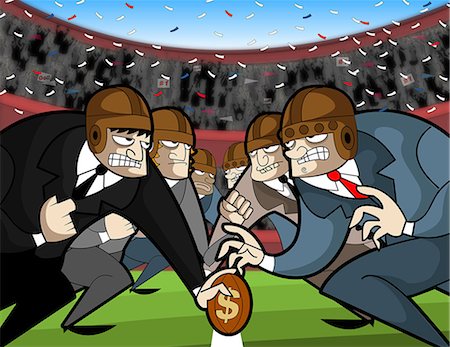 Businessmen playing rugby Stock Photo - Premium Royalty-Free, Code: 630-06724174