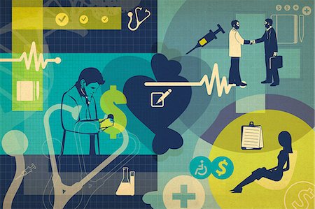 símbolo - Illustrative representation of healthcare Foto de stock - Sin royalties Premium, Código: 630-06724342