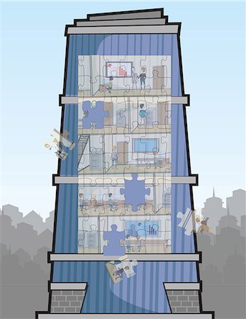 recruit - Illustrative representation showing recession Foto de stock - Sin royalties Premium, Código: 630-06724399