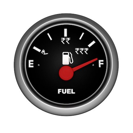 diesel - Fuel gauge showing the increasing prices of gasoline Photographie de stock - Premium Libres de Droits, Code: 630-06724423