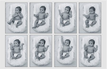 simsearch:614-09253640,k - Multiple images of a baby boy Foto de stock - Sin royalties Premium, Código: 630-06721966