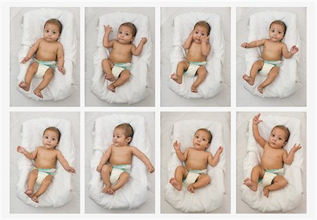 Multiple images of a baby boy Foto de stock - Sin royalties Premium, Código: 630-06721968