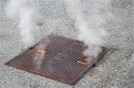 food manufacturing factory - Steam emerging from a manhole of a brewery, Eggenberg, Cesky Krumlov, South Bohemian Region, Czech Republic Stock Photo - Premium Royalty-Free, Code: 630-06722119