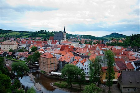 south bohemian region - Buildings in a city, Cesky Krumlov, South Bohemian Region, Czech Republic Stock Photo - Premium Royalty-Free, Code: 630-06722127