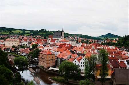 south bohemian region - Buildings in a city, Cesky Krumlov, South Bohemian Region, Czech Republic Stock Photo - Premium Royalty-Free, Code: 630-06722138