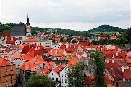 south bohemian region - Buildings in a city, Cesky Krumlov, South Bohemian Region, Czech Republic Stock Photo - Premium Royalty-Free, Code: 630-06722132