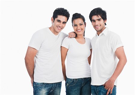 Woman smiling with their friends Foto de stock - Sin royalties Premium, Código: 630-06722407