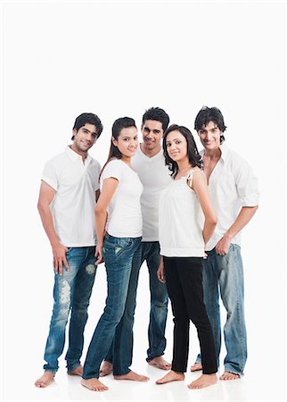 funky young couple studio - Group of friends posing Stock Photo - Premium Royalty-Free, Code: 630-06722401