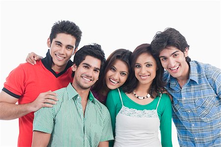 Group of friends smiling together Stock Photo - Premium Royalty-Free, Code: 630-06722469