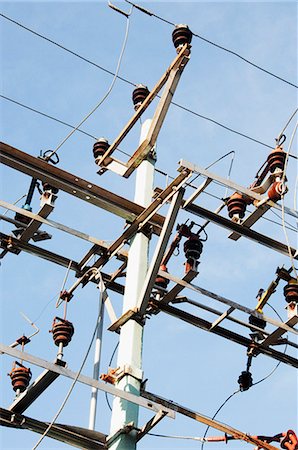 simsearch:630-06723573,k - Low angle view of an electricity pylon, Tirupati, Andhra Pradesh, India Stock Photo - Premium Royalty-Free, Code: 630-06722942