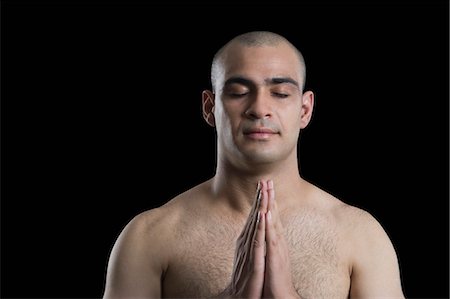 simsearch:630-06723154,k - Close-up of a man meditating Foto de stock - Sin royalties Premium, Código: 630-06723150