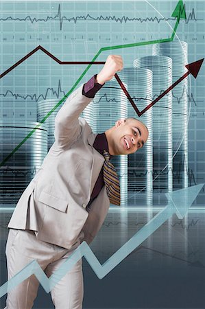 Businessman celebrating success Photographie de stock - Premium Libres de Droits, Code: 630-06723264