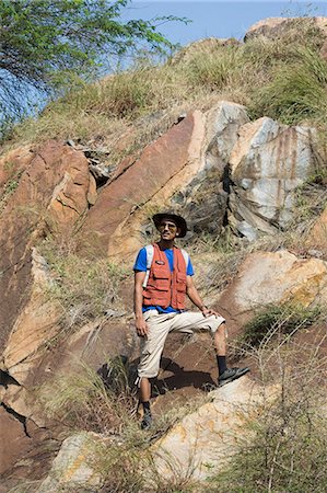 sports india - Hiker on rocks Stock Photo - Premium Royalty-Free, Code: 630-06723490