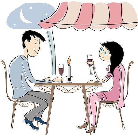 salwar kameez - Couple having a candlelight dinner in a restaurant Stock Photo - Premium Royalty-Free, Code: 630-06723852