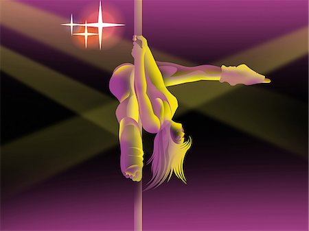 pole - Woman pole dancing in a nightclub Stock Photo - Premium Royalty-Free, Code: 630-06723929