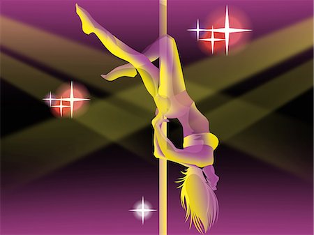 pole - Woman pole dancing in a nightclub Stock Photo - Premium Royalty-Free, Code: 630-06723931