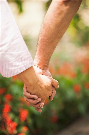 Mature couple holding hands of each other, Lodi Gardens, New Delhi, India Stock Photo - Premium Royalty-Free, Code: 630-07071290