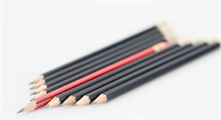 pencil point - High angle view of pencils Stock Photo - Premium Royalty-Free, Code: 630-01127088