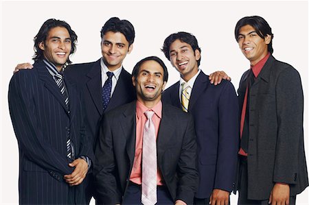 simsearch:630-01126991,k - Portrait of five businessmen smiling Stock Photo - Premium Royalty-Free, Code: 630-01128550