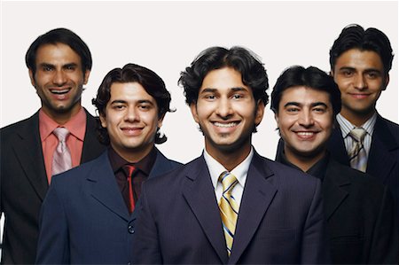 simsearch:630-01128784,k - Portrait of five businessmen smiling Stock Photo - Premium Royalty-Free, Code: 630-01128635