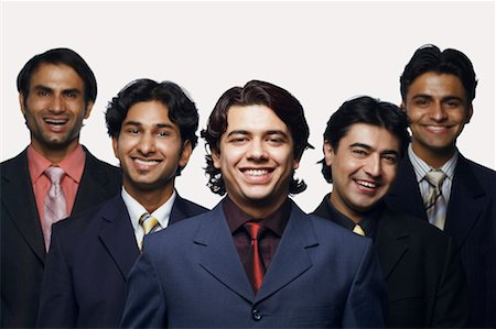 simsearch:630-01128454,k - Portrait of five businessmen smiling Stock Photo - Premium Royalty-Free, Code: 630-01128636