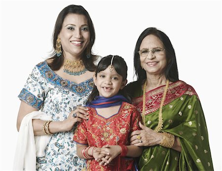 Portrait of a senior woman with her daughter and granddaughter Stock Photo - Premium Royalty-Free, Code: 630-01128666