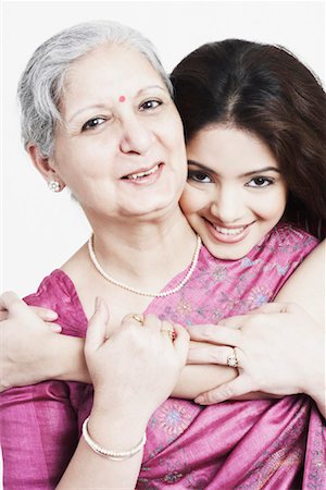 Portrait of a mature woman with her granddaughter Stock Photo - Premium Royalty-Free, Code: 630-01131510