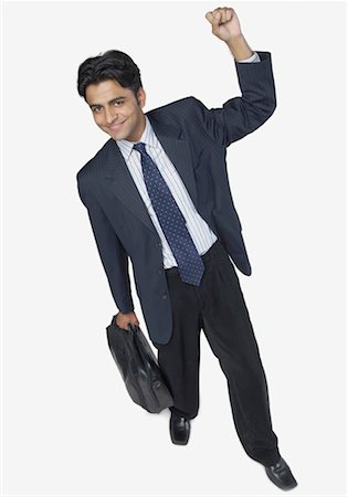 simsearch:630-01191682,k - High angle view of a businessman smiling Stock Photo - Premium Royalty-Free, Code: 630-01191685