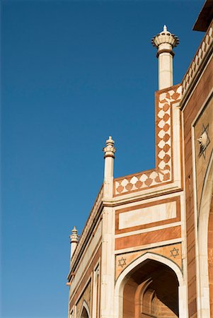 Low angle view of pillars of a monument, Humayun Tomb, New Delhi India Fotografie stock - Premium Royalty-Free, Codice: 630-01191852