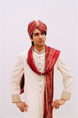 simsearch:630-01192929,k - Groom wearing a traditional wedding outfit Stock Photo - Premium Royalty-Free, Code: 630-01192923