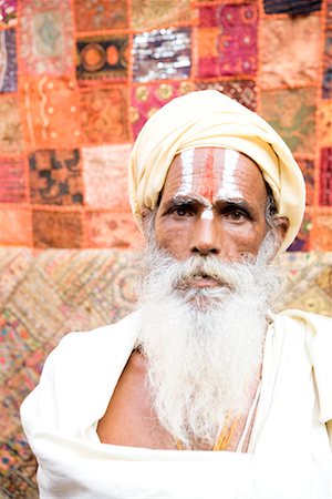 Portrait of a sadhu Stock Photo - Premium Royalty-Free, Code: 630-01490679