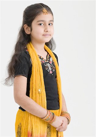 Portrait of a girl in traditional clothing Stock Photo - Premium Royalty-Free, Code: 630-01492090