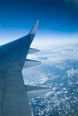 Close-up of the wing of an airplane Stock Photo - Premium Royalty-Free, Code: 630-01492422