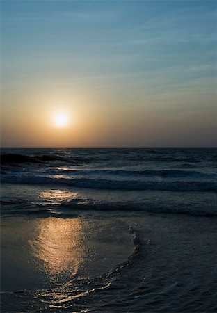 sunset goa - Sunset over the sea, Colva Beach, Goa, India Stock Photo - Premium Royalty-Free, Code: 630-01492432