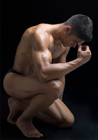 Full body image of male bodybuilder. Stock Photo