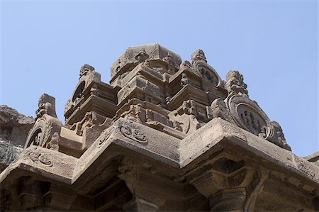 Low angle view of a temple, Ellora, Aurangabad, Maharashtra, India Stock Photo - Premium Royalty-Free, Code: 630-01708925