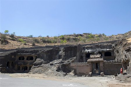 simsearch:630-01708997,k - Old ruins of caves, Ellora, Aurangabad, Maharashtra, India Foto de stock - Sin royalties Premium, Código: 630-01708921