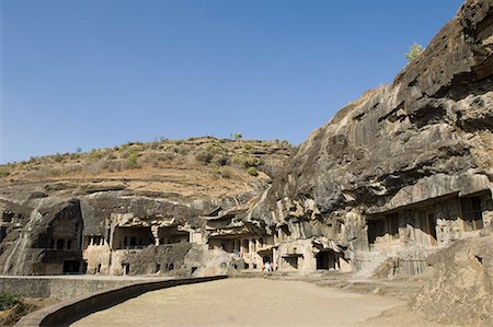 Old ruins of caves, Ellora, Aurangabad, Maharashtra, India Stock Photo - Premium Royalty-Free, Code: 630-01709018