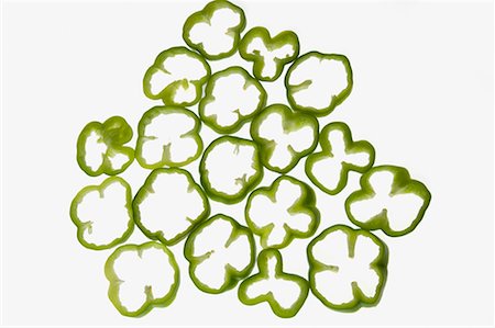 fresh drink white background - Close-up of green bell pepper slices Stock Photo - Premium Royalty-Free, Code: 630-01709230