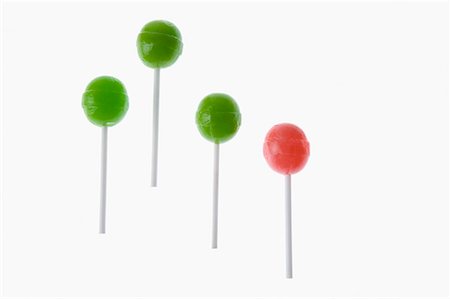 Close-up of four lollipops Stock Photo - Premium Royalty-Free, Code: 630-01709500