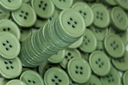 sewing top view - Close-up of green buttons Stock Photo - Premium Royalty-Free, Code: 630-01709634