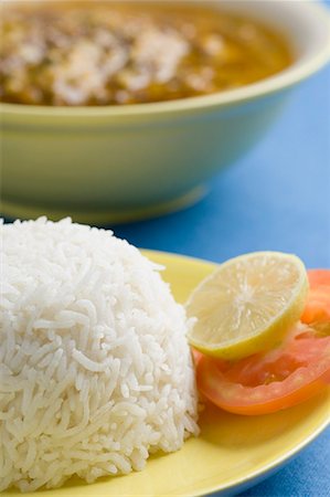 simsearch:630-01875676,k - Close-up of rice in a plate Foto de stock - Royalty Free Premium, Número: 630-01709867