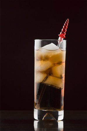 simsearch:630-01875796,k - Close-up of a stirrer in a glass of ice tea Stock Photo - Premium Royalty-Free, Code: 630-01875846