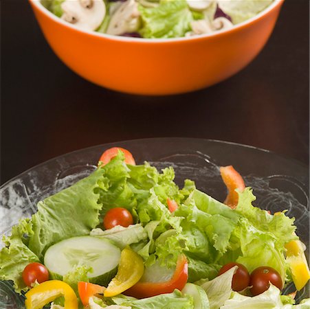 Close-up of two bowls of salad Stock Photo - Premium Royalty-Free, Code: 630-01875937
