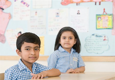 simsearch:630-01873573,k - Two school children in a classroom Stock Photo - Premium Royalty-Free, Code: 630-01873788