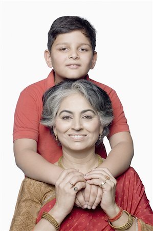 simsearch:630-02219554,k - Portrait of a mature woman with her grandson Stock Photo - Premium Royalty-Free, Code: 630-02219748